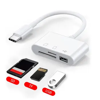 Kaardilugeja ABS USB-Kaardi Lugeja, Stabiilne Jõudlus Mitmeotstarbeline Mugav Universaalne Tüüp-C Kaardi Lugeja, Mälukaardi Adapter