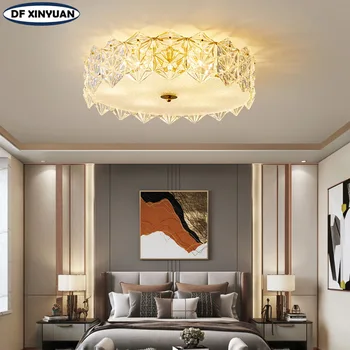Kaasaegne elutoa crystal lae lamp loominguline ring laes lühter villa korter magamistuba dekoratiivne lamp vahekäiguga valgustus