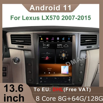 Tesla Ekraani autoraadio Android 11 Multimeedia mängija Lexus LX570 LX 570 2007-2015 GPS Navigation Stereo Video Carplay Auto