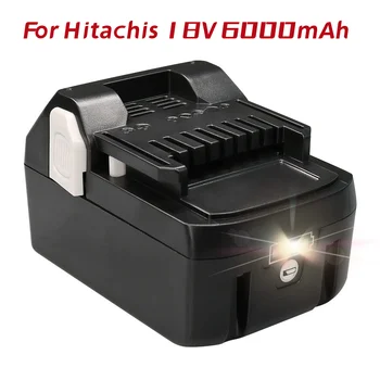 18V 6000mAh Liitium-ioon Laetav Juhtmeta Drill elektrilise Tööriista aku Hitachi BCL1815 EBM1830 BSL1840 Aku LED-ekraan