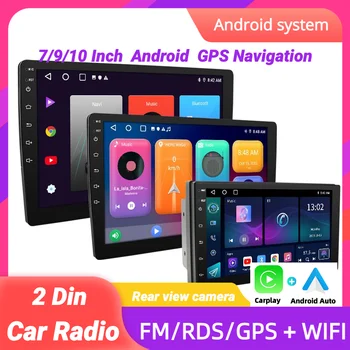 Universaalne 2 Din Android autoraadio 7/9/10 Tolline GPS Navigation Traadita Carplay Auto, WIFI, RDS Bluetooth FM Stereo Raadio