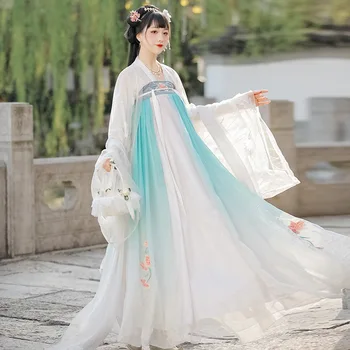 Yourqipao Suvel Hiina Traditsiooniline Stiili Hanfu Kleidi Rinna-pikkus Seelik Haldjas Vana Tulemuslikkuse Cosplay Kostüüm Naistele