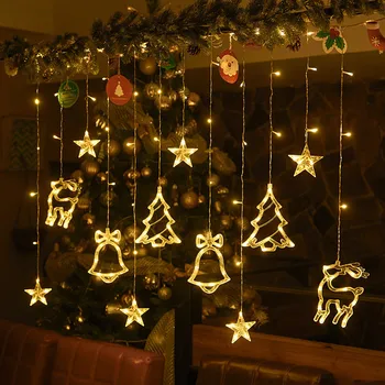 Muinasjuttude Jõulud Kardin Lamp LED String Tuled Pool Kaunistused Koju Ruumi Veekindel Vanik Aed Outdoor Indoor Decor