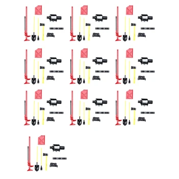 10Set pakiraami Vints Kühveldada Kütusepaagi Ax Teenetemärgi Rc Mudel Autode Varuosade Simulatsiooni Ronida Auto Scx10 D90