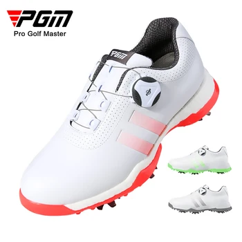 Pgm Naiste Golf Shoes Eemaldatav Naastud Veekindel Mitte Tõsta Nupud spordijalatsid Valged Vabaaja Microfiber Nahast XZ171
