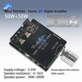 ZK-502L Audio Kõlarid DIY Bluetooth-5.0 High Power Digitaalne Võimendi Stereo Juhatuse 50W+50W VÕIMENDI Amplificador Audio kodukino