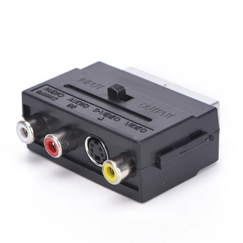 JETTING Kvaliteetne 1 x 21 Sõrmed SCART-Isane Pistik 3 RCA Emane AV TV-Audio-Video Adapter Converter
