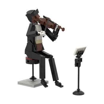 KES Viiuldaja Tšellist Trumpeter Tegevus Player Character Building Blocks Komplekti Pianist Bänd Tellised, Mänguasjad, Laste Sünnipäev Kingitused