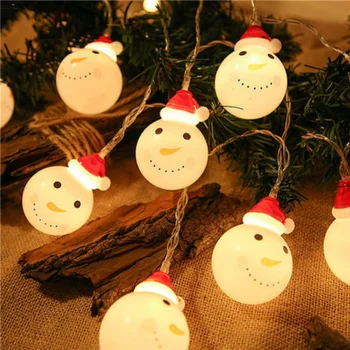 Christmas Snowman Valgus String Jõulupuu Dekoratiivne Light String Magamistuba Rõdu Tuba Stseeni Jõulud Teenetemärgi