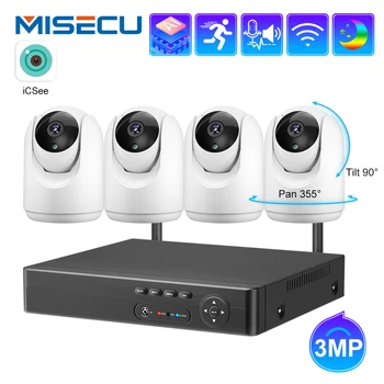 MISECU CCTV 8CH 3MP Traadita Turvalisuse Kaamera Süsteemi Automaatne Jälgimine Inimeste Avastada Smart Home kahesuunaline Side beebimonitor