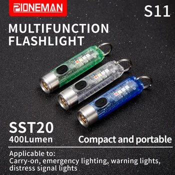 Pioneman S11 Mini võtmehoidja kaasaskantav päevavalgus avastamise lamp pangatähtede kontrolli multi-funktsionaalse hädaolukorra taskulamp