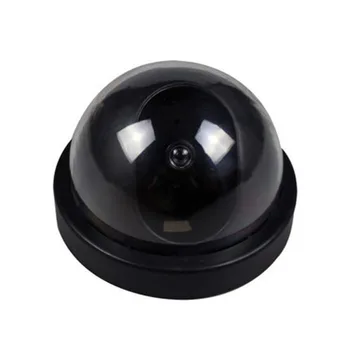 Black Plastic Smart Indoor/Outdoor Dummy Home Dome Võltsitud CCTV Turvalisus Kaamera Vilgub Punane LED Light CA-05