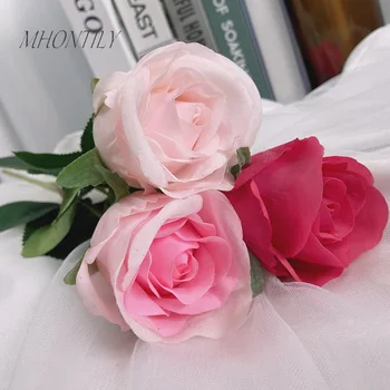 10tk/palju Simulatsiooni Tunnen Rose Tõeline Touch Kunstlik Lateks Lilled Kodu Aia Kaunistamiseks Pulmad Kimp Võltsitud Roosid