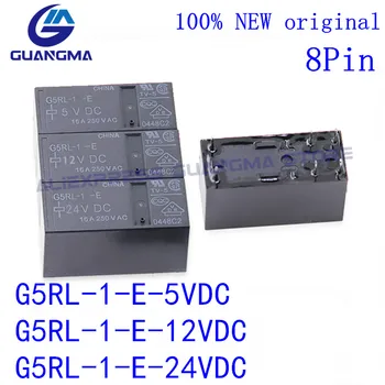 10TK 100% UUED originaal Võimu Releed G5RL-1-E-5VDC G5RL-1-E-12VDC G5RL-1-E-24VDC 16A 250V ac 8Pin Avada ja sulgeda G5RL 1 E DC5V