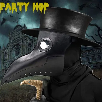 Naljakas PU Nahk Steampunk Katk Arst Lind Maskid Cosplay Pikk Nina, Nokk Täiskasvanud Halloween Event Kostüüm Rekvisiidid Näo Mask Pool
